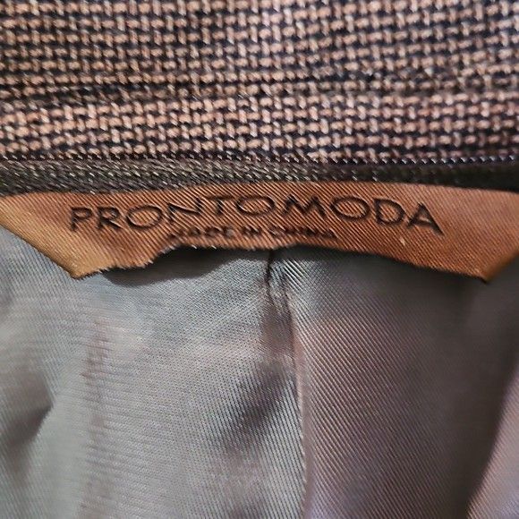 Men's Classic Brown Tweed Wool/Cashmere Blazer Size 46L - Picture 7 of 10